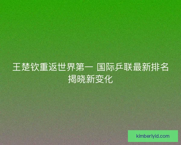 王楚钦重返世界第一 国际乒联最新排名揭晓新变化